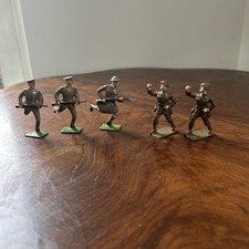 Antique Lead Toy Figures x5 Soldiers 