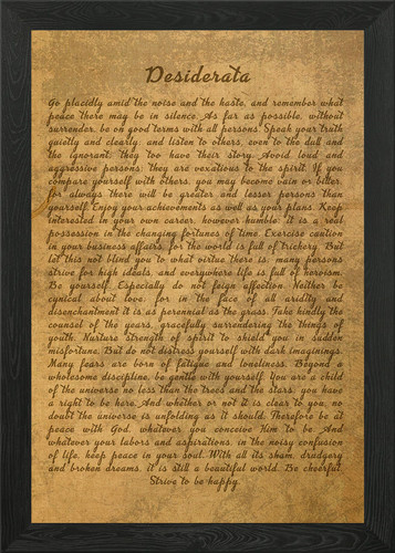 Desiderata poem art framed - poem,