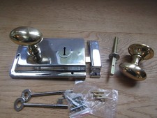 SOLID BRASS rim knob & 6"