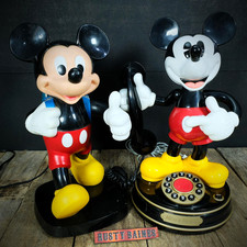 Vintage Novelty Disney Mickey Minnie Mouse Telephone, Segan-Tyco for Restoration