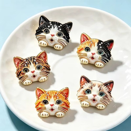 Wuli baby cute cat brooch - cute,