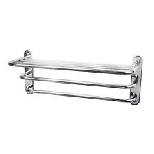 Hudson Reed Solid Brass 3-Tier Wall Mounted Towel Rack Bathroom Rail Chrome