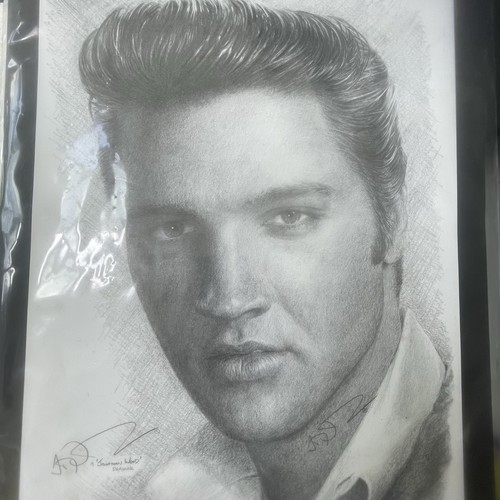 Elvis presley pencil - presley, pencil/charcoal