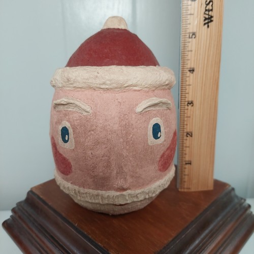 Handcrafted paper mache santa - handcrafted,