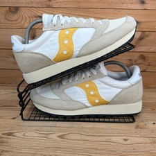 Saucony Trainers Womens Size UK 8 Jazz Original Vintage White Yellow Shoes