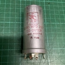 Vintage RADIOSPARES 50-50uF 350V Capacitor - 1 Piece