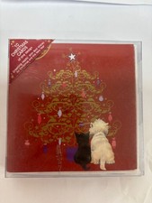 Pack of 5 or 10 small square Christmas cards choice of 7 Westie dog designs