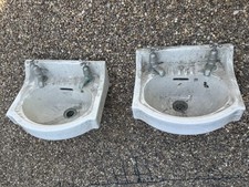 Matching Pair of Reclaimed Small School Sinks - Perfect For a Toilet or Utility