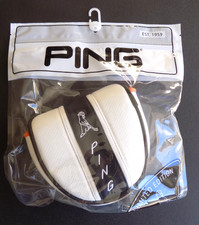 RARE BRAND NEW PING LIMITED EDITION MALLET PUTTER HEADCOVER BLACK & WHITE GOLF