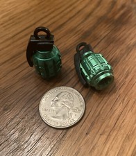 2 green grenade valve caps