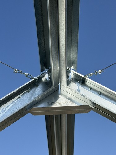 Steel frame building c - frame, building.