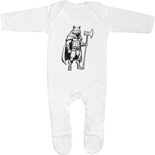 Barbarian wolf baby romper - 'barbarian,