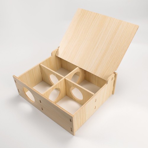 Multichamber wooden hamster - wooden,