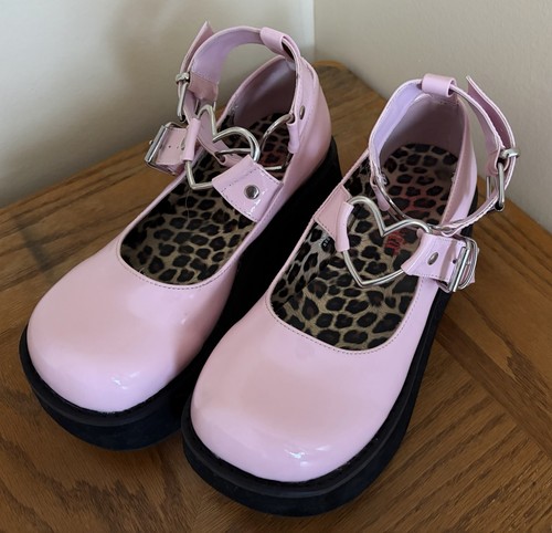 Demonia pink platform mary - demonia,