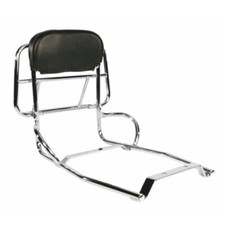 VESPA PX PE CHROME 3 IN 1 CHROME BACK REST REAR CARRIER AND PASSENGER GRAB RAILS