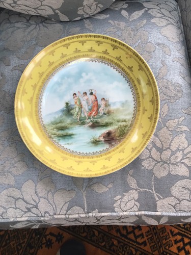 Viennese porcelain plaque - viennese,