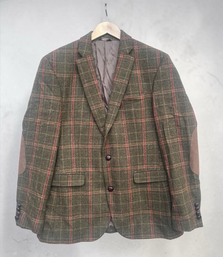 Barbour 100 wool blazer elbow - wool,