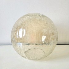 Globe Ceiling Light / Pendant Shade Crackle Glass Champagne Tint 19cm x 20cm 
