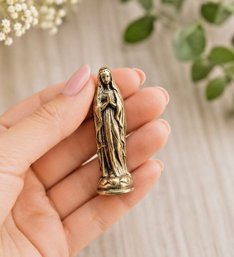 Brass virgin mary madonna - virgin,