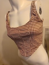 Size 10 Dog Tooth Corset Top.