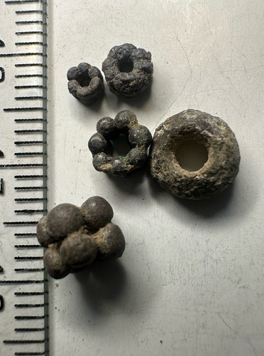 Ancient silver beads - ancient,