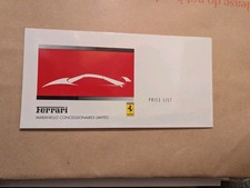 1993 Ferrari Price List 456 GT 512 TR Mondial 348 GTB GTS SP