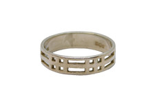 Sterling Silver Rennie Macintosh Style Band Ring Vintage c1970 Size K