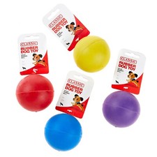 Dog Rubber Ball Solid Tough Hard Fetch Play Toys Treat or Puppies