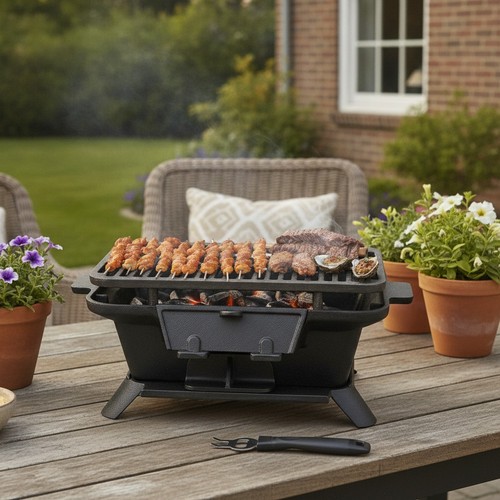 Cast iron charcoal grill - iron,