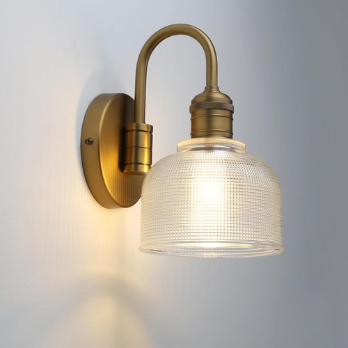Vintage textured glass sconce - vintage,