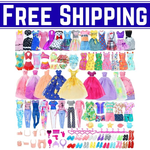 50pcs barbie doll clothes - 50pcs,