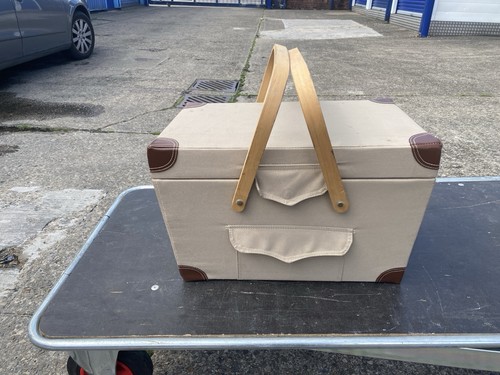 Vintage picnic hamper - hamper, 4
