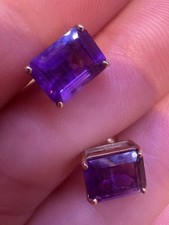 Amethyst Studs For Pierced