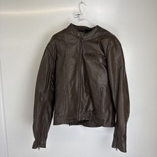 Wolf Brown Vintage Motorcycle Leather Jacket Men’s Size Uk 44