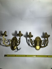 Pair French Gilt Brass Antique
