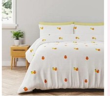 Dunelm oranges & lemons double Duvet Cover & two Pillowcases