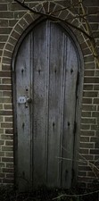 Antique Arched Solid Oak Door