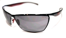 Zerorh+ RH62102 Ergon Black Metal Rectangle Wrap Red Gray Sunglasses Italy