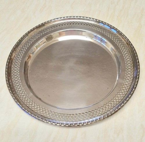 Vintage serving tray silver - vintage,