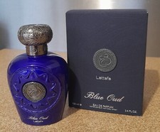 Collectable Lattafa Blue Oud 100ml  (empty) edp with Box.  