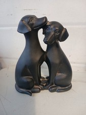 Coalport Style Matt Black  Labrador Retriever Puppies Dog Figurine