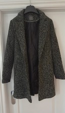 Primark Black/White Spekled Coat Size 6 XS