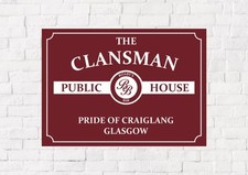 Still Game novelty sign, Boaby the barman, The clansman. mancave,home bar.