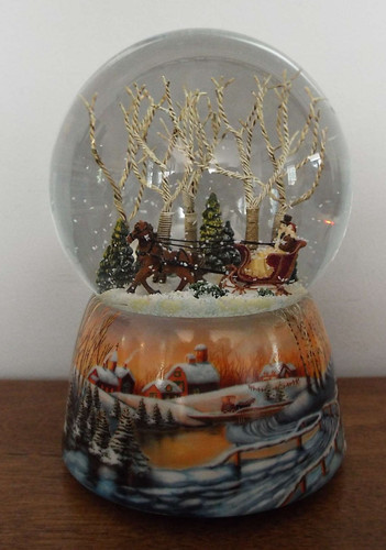 Roman inc snow globe sleigh - roman,