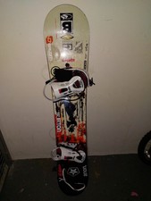 Snowboard with bindings