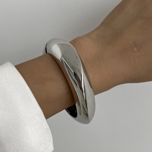Chunky wide metal cuff - chunky,