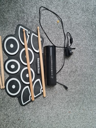 Electronic drum kit used but