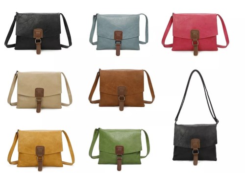 Flap over handbag faux leather - flap,