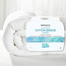 NightComfort Summer Breeze Quilt 1.5 / 3 Tog 100% Cotton Anti-allergy Duvet