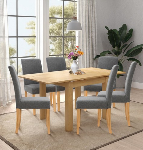 Dining room set oak - dining, extending